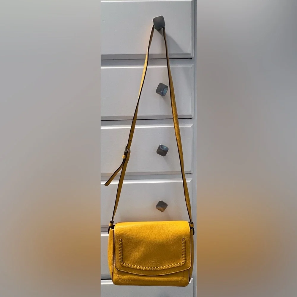Kate Spade Mustard Yellow Leather Crossbody Bag